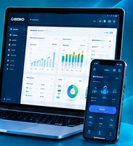 Gessko ERP on laptop and mobile